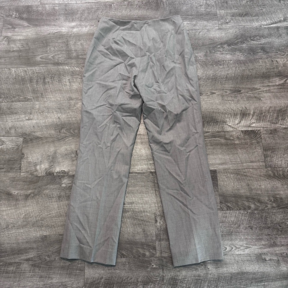 Ralph Lauren Black Label Side Zip Straight Leg Wool Trousers Light Gray Womens 4 - Picture 2 of 8